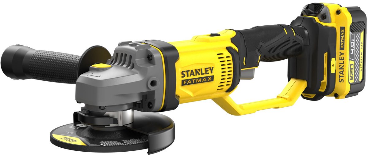 Meuleuse dangle sans fil STANLEY V 20 SFMCG400M2K-QW 125 mm + batterie 18 V 4 Ah