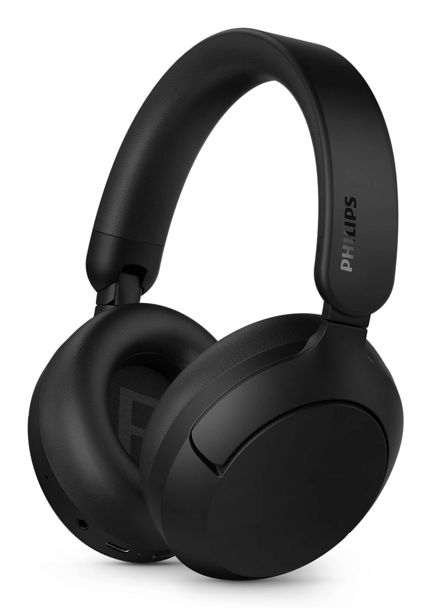 Philips TAH6000BK - headphones with mic - 3.5 mm jack USB-C