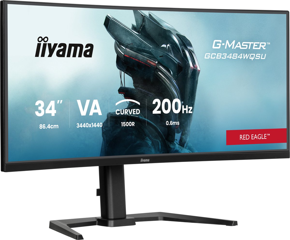 34" iiyama G-MASTER Red Eagle GCB3484WQSU-B2 - LED monitor - curved - 34" - HDR
