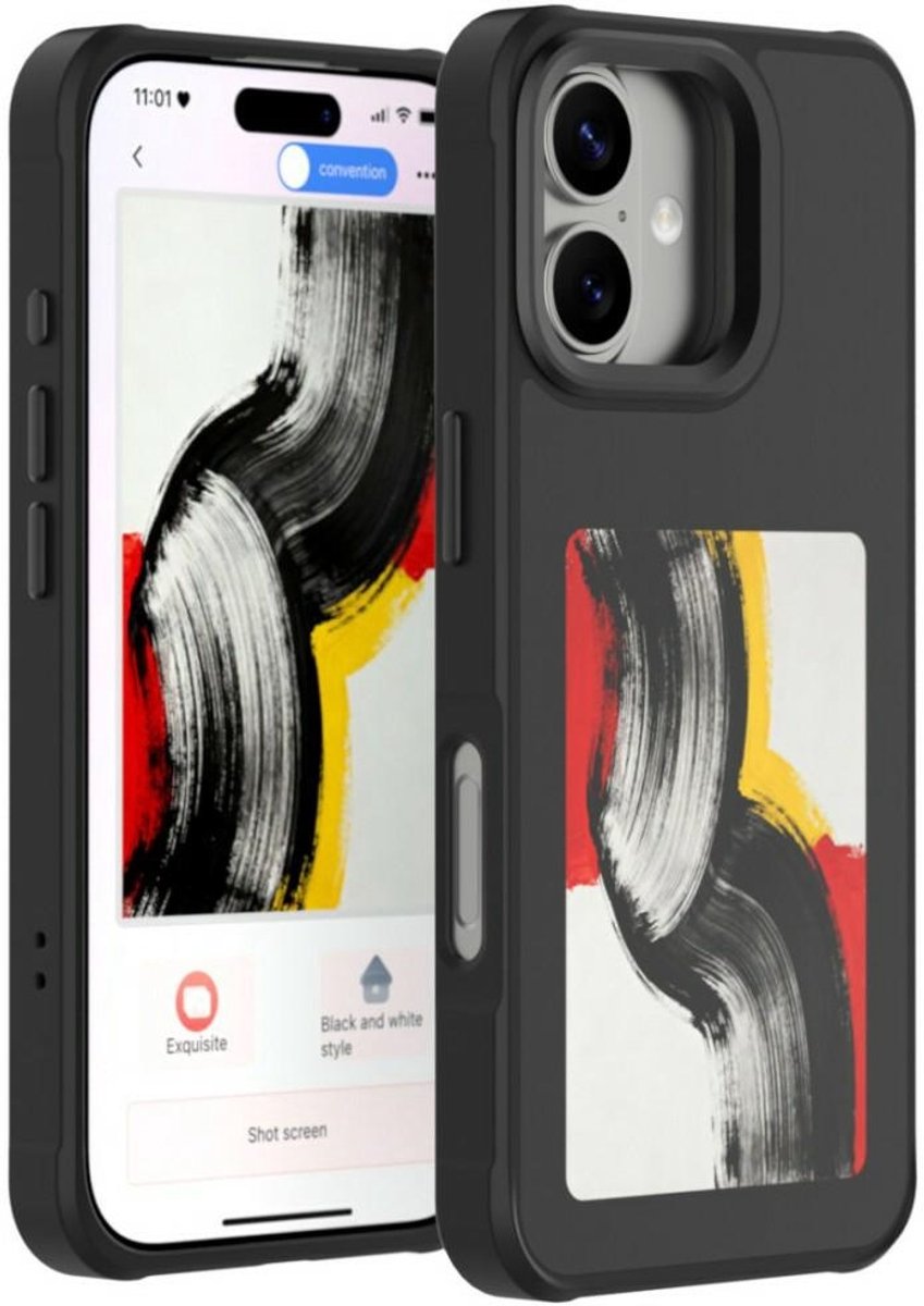 4Smarts E-Ink/NFC Coque arrière Apple iPhone 17 noir chargement par induction 541787
