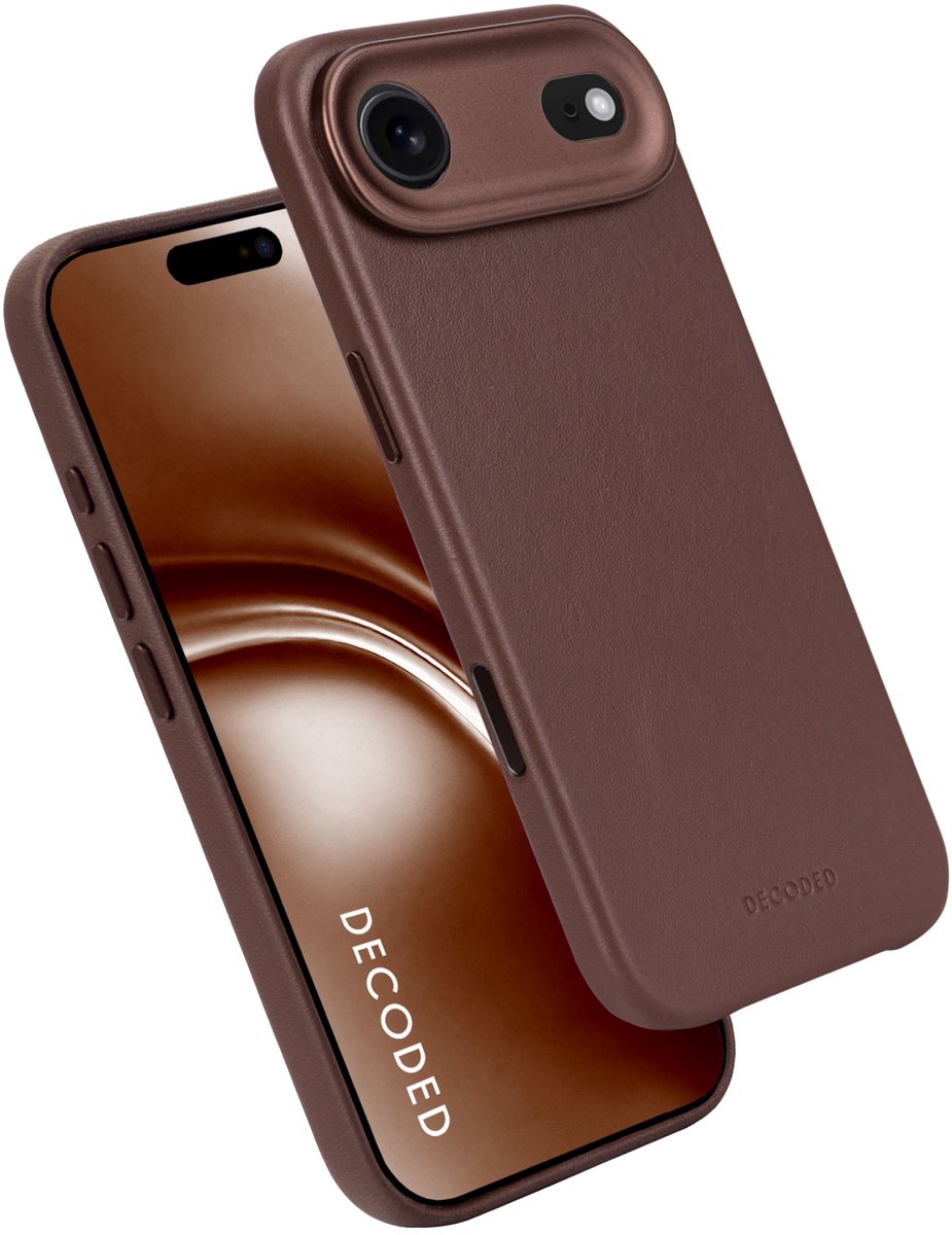 Decoded - Leather Backcover for iPhone 17 Air - Chocolate Brown