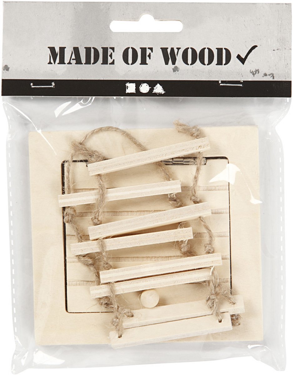Creativ Company Mini Wooden Attic Hatch and Rope Ladder