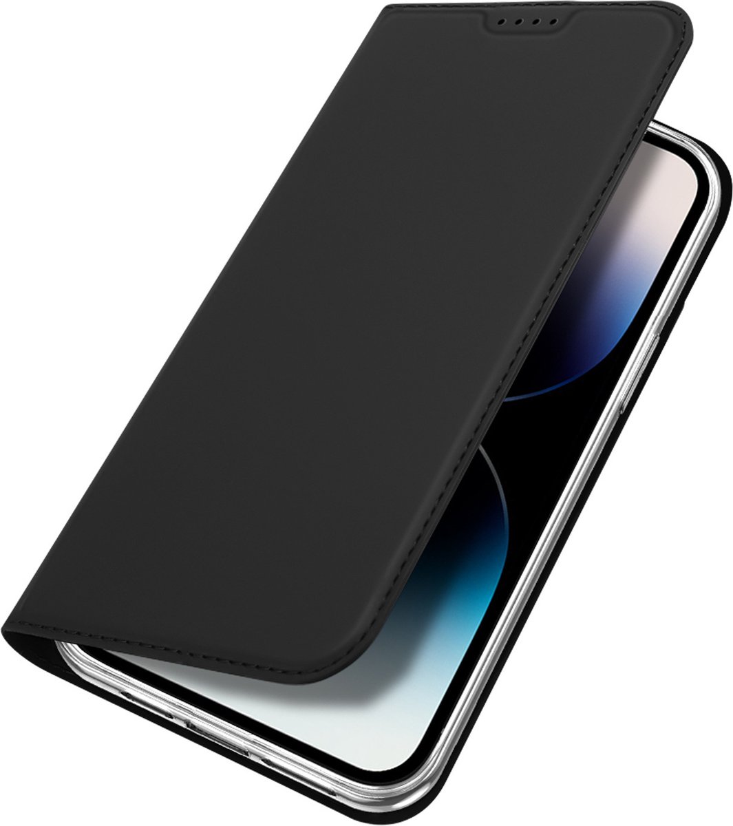 Dux Ducis iPhone 15 Plus Case Cover with Flip and Wallet Skin Pro - Black