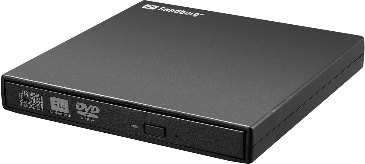 Sandberg USB Mini DVD Burner - DVD-RW (Brænder) - USB 2.0 - Sort