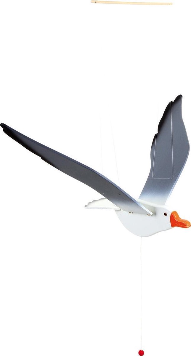 Small Foot - Wooden Baby Mobile Floating Seagull with Moving Wings