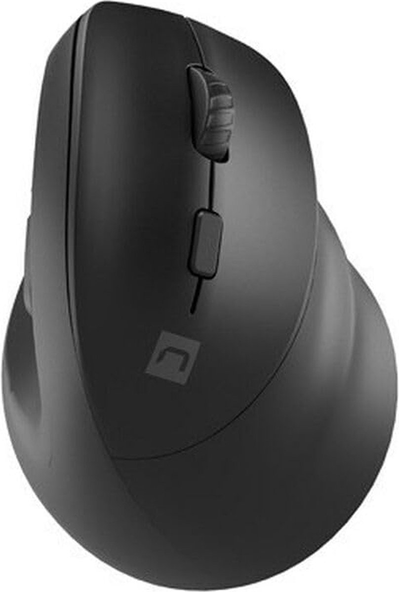 Natec CRAKE 2 - vertical mouse - 2.4 GHz Bluetooth 5.0 - black - Vertical mouse - Optisk - 6 knapper - Sort