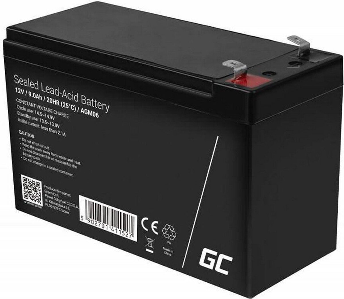 Green Cell AGM06 AGM 12V/9Ah Gel Deep Cycle