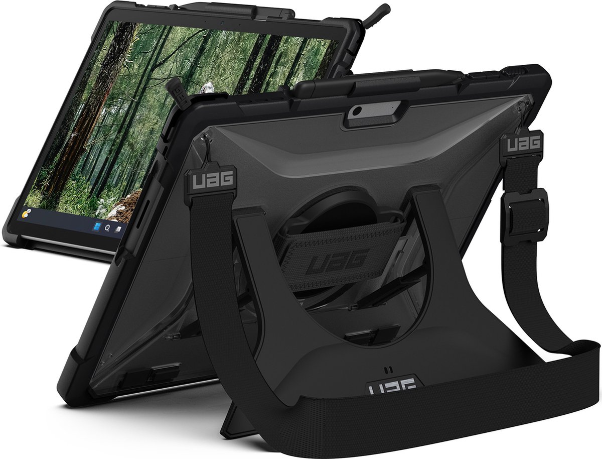 Urban Armor Gear Plasma Handstrap Case Etui pour tablette Microsoft Surface Pro 9, Surface Pro 10 33 cm (13) Coque arrière glace, transparent