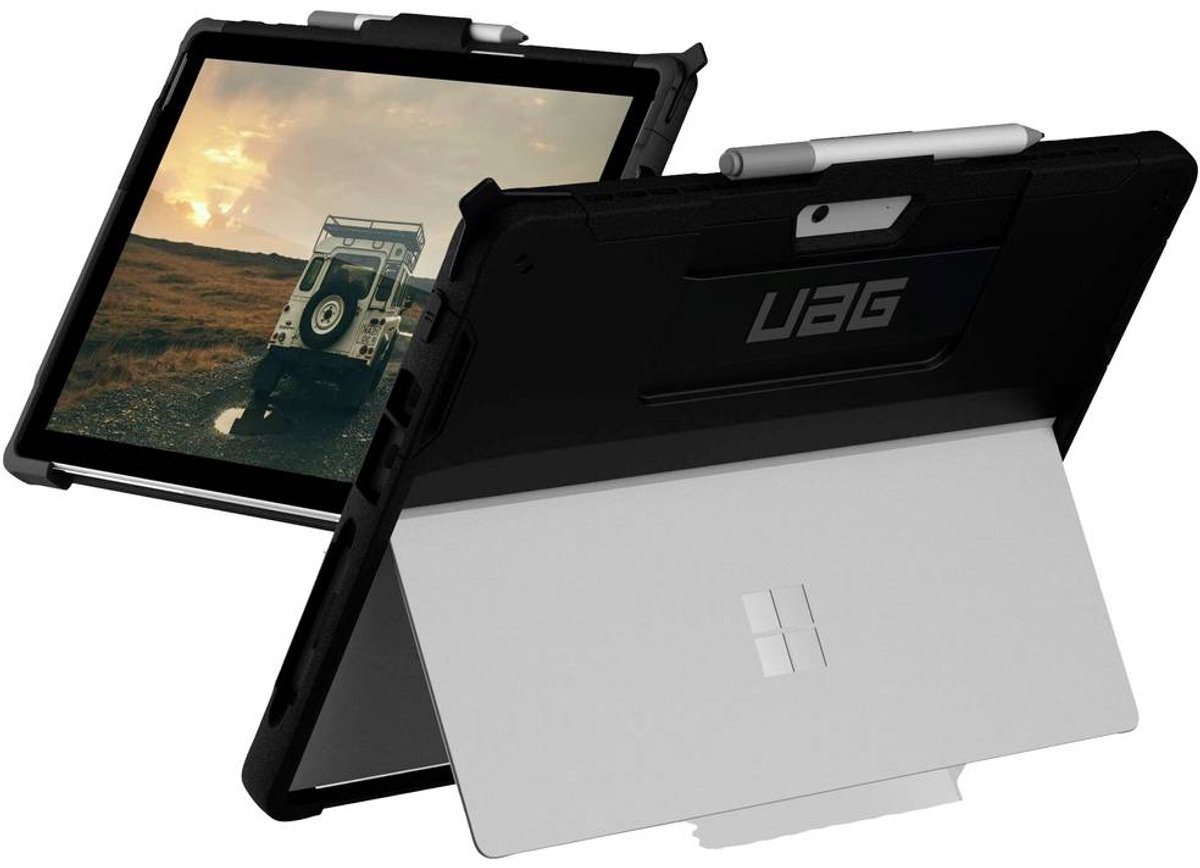 Urban Armor Gear Scout Handstrap Case Etui pour tablette Microsoft Surface Pro 9, Surface Pro 10 33 cm (13) Coque arrière noir