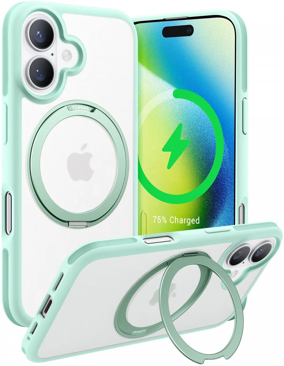 Torras Ostand R Fusion Case for iPhone 16 (Green)