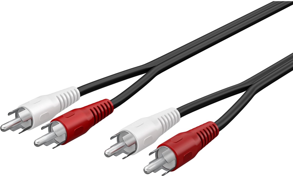 Pro RCA Stereo Cable - Black - 0.5m