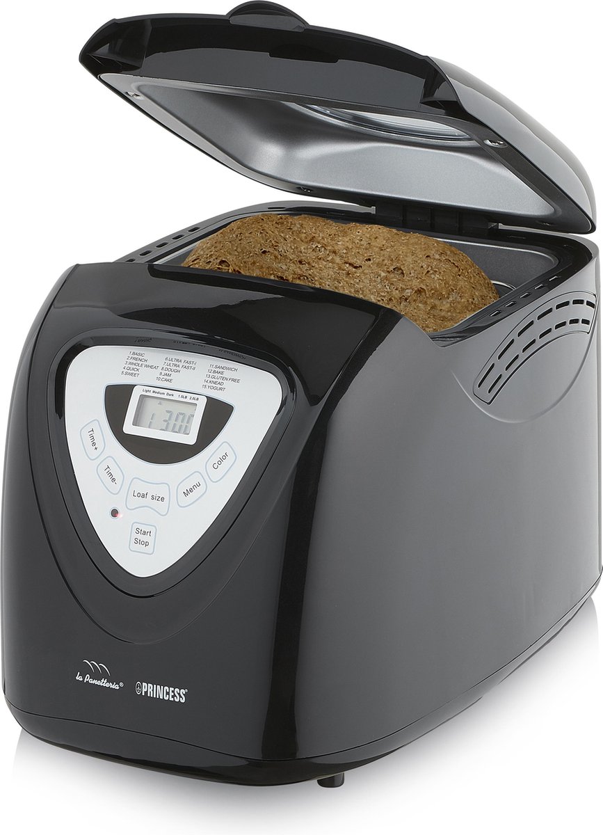 Princess 152009 Machine à pain 900 g noir, argent