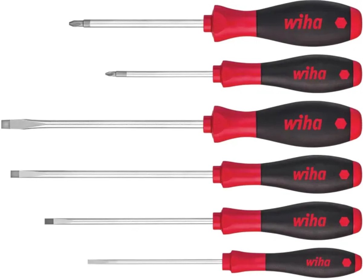 Wiha Wiha 302 ZK6 SO, 606 g, Box pour latelier Jeu de tournevis 6 pièces vis à fente, vis Pozidriv