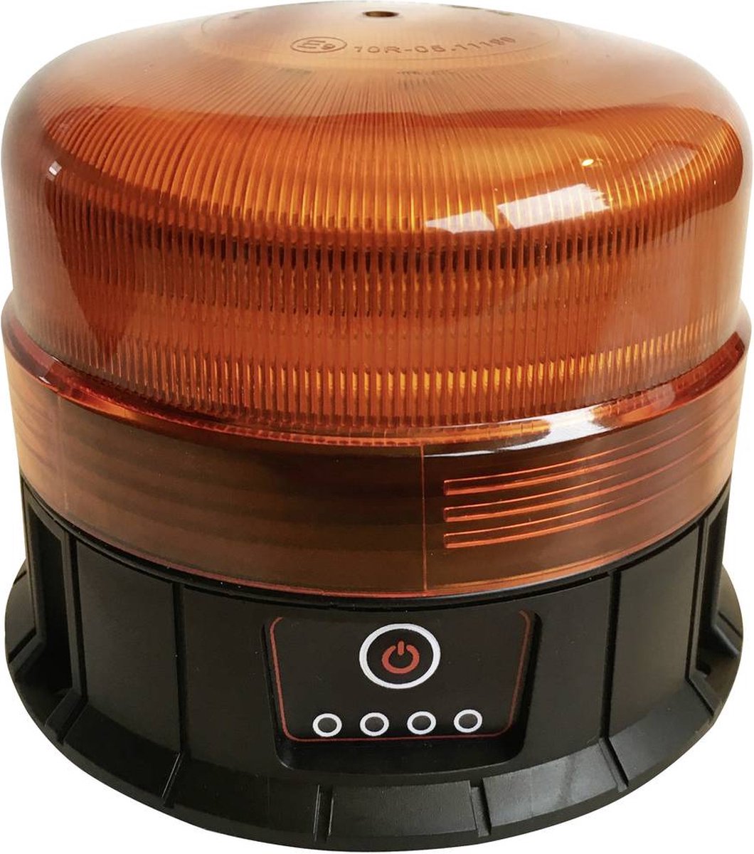 Berger & Schröter Gyrophare Akku LED RKL 12/24VR65 20288 5 V à batterie fixation magnétique, pied à visser, pied à ventouse orange