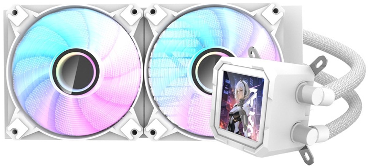 Darkflash DV240S CPU Water Cooler - White - CPU Vandkøling - Max 30 dBA