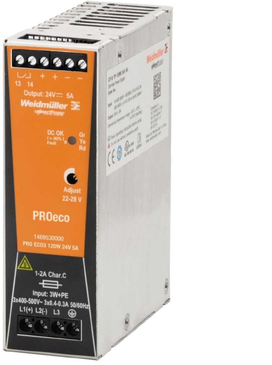 Alimentation rail DIN Weidmüller PRO ECO3 120W 24V 5A 28 V/DC 5 A 120 W 1 x