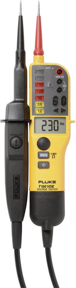 Testeur de tension à 2 pôles Fluke T150 CAT III 690 V, CAT IV 600 V Acoustique, LCD, LED, Vibration