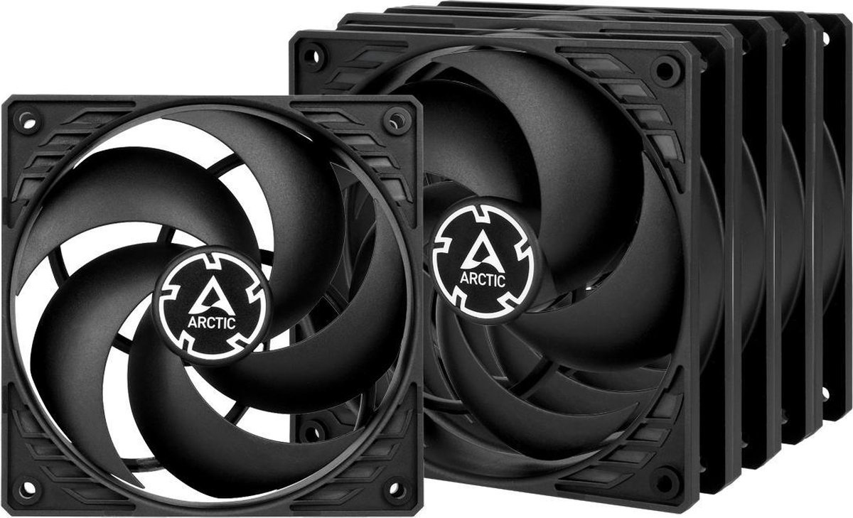 Arctic P12 - 5-pack value pack - Kabinet køler - 120mm - Sort - 23 dBA