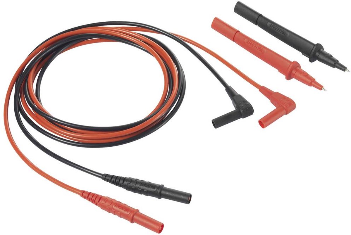 VOLTCRAFT VC801 Cordon de mesure mâle 4 mm pointe de test 1.5 m noir-rouge 1 pc(s)