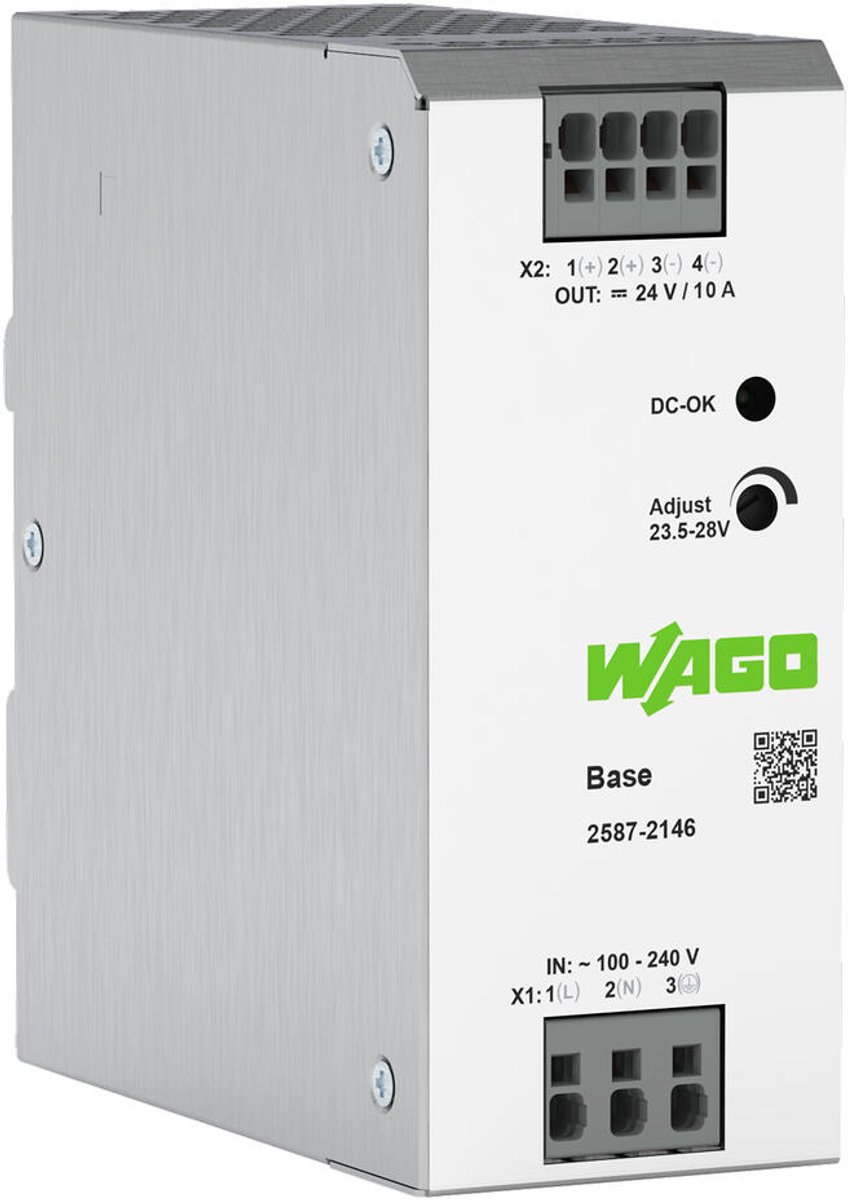 WAGO 2587-2146 Alimentation rail DIN 24 V/DC 10 A 240 W Nbr. de sorties:1 x Contenu 1 pc(s)