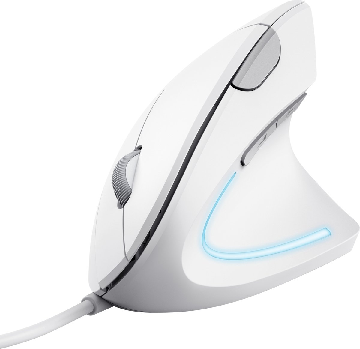 Trust Verto - Vertical mouse - Optisk - 6 knapper - Hvid