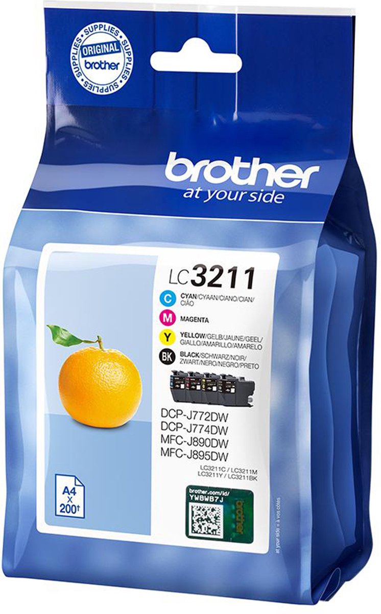 Brother LC3211VAL / LC 3211 Value Pack 4-Pack