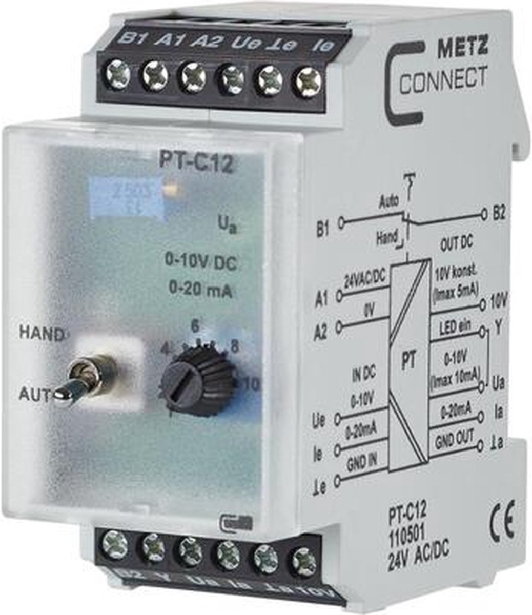 Metz Connect PT-C12 24 V AC/DC 110501 Convertisseur de signal 1 pc(s)