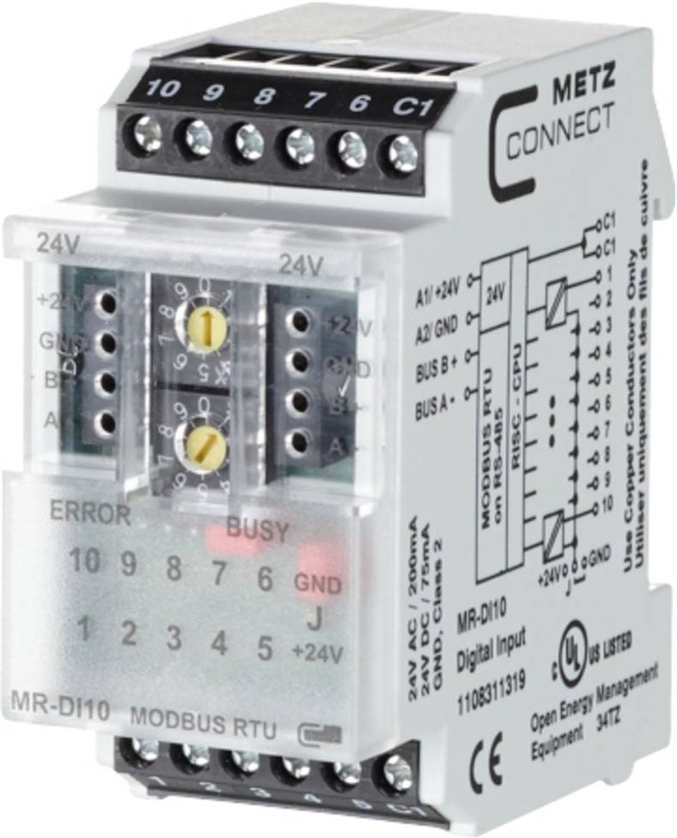 Metz Connect 1108311319 Module Modbus 24 V/AC, 24 V/DC 85 mA Contenu 1 pc(s)