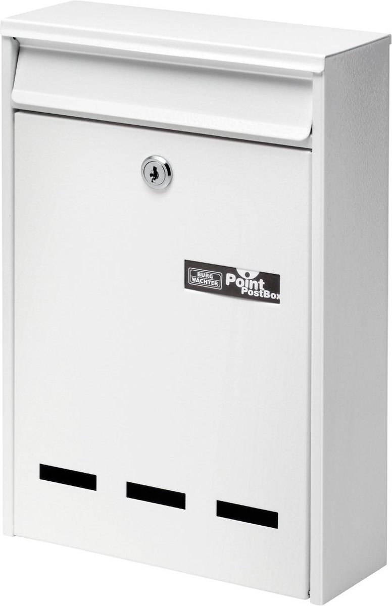 Burg Wächter 61010 POCKET 5871 W Boîte aux lettres acier blanc avec serrure à clé