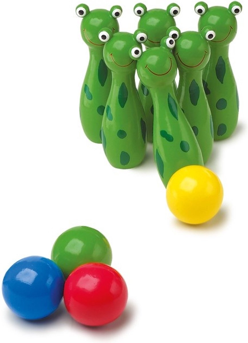 Small Foot - Wooden Frog Bowling Throwing Game 10