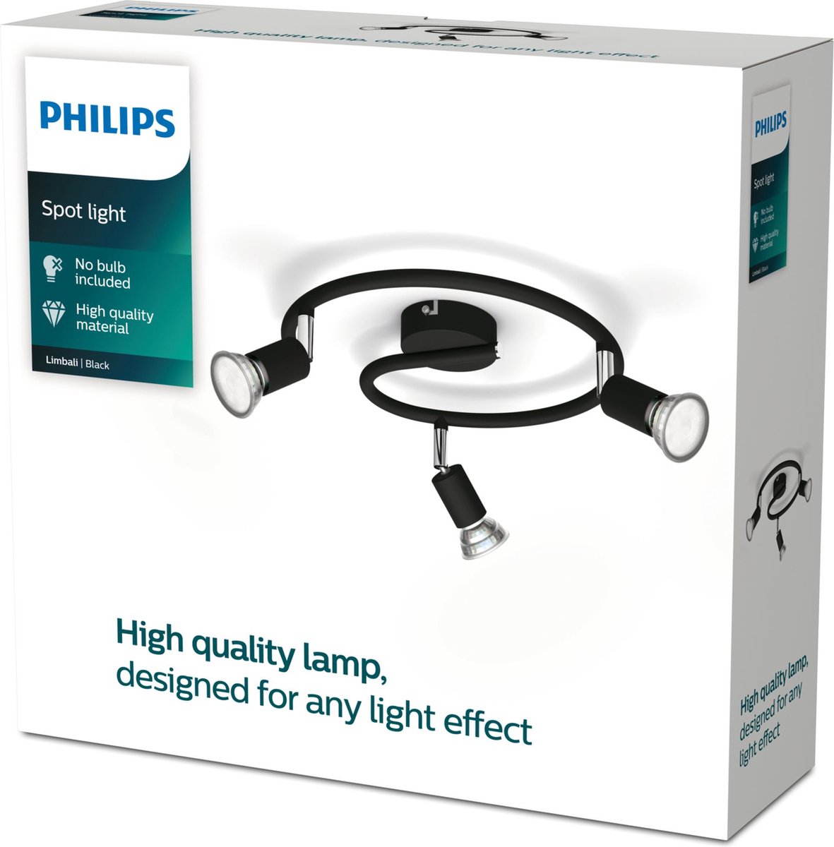 Philips Limbali plate/spiral black 3x50W 230V