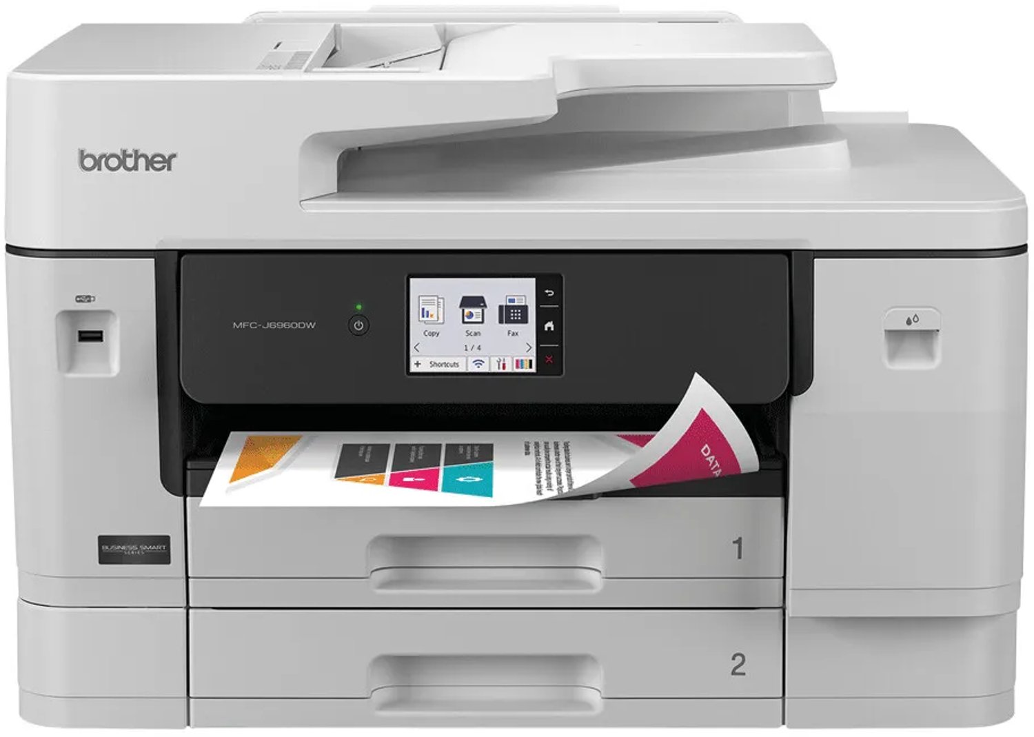 Brother MFCJ6960DWRE1 - Color Inkjet - A3 Duplex - 31 ppm Multifunktion - Farve - Blæk