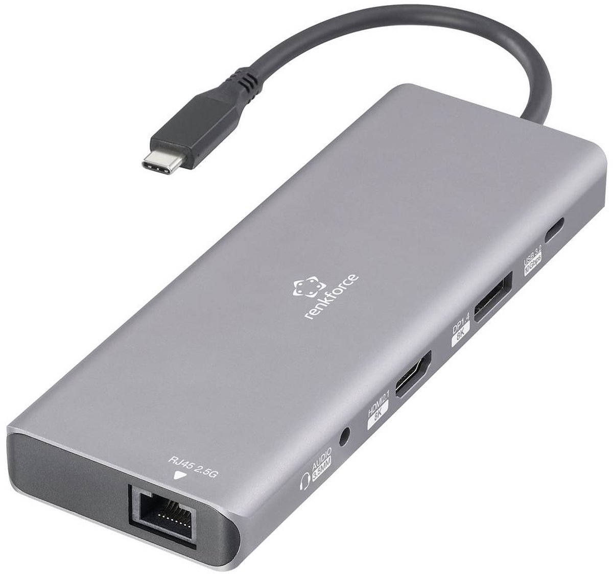 Renkforce Station daccueil USB-C® RF-DKS-905 10-in-1 8K PD 3.1 Convient pour les marques: universel alimentation USB-C®