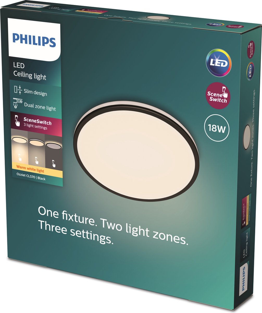 Philips Ozziet CL570 SS RD 18W 27K B HV 06