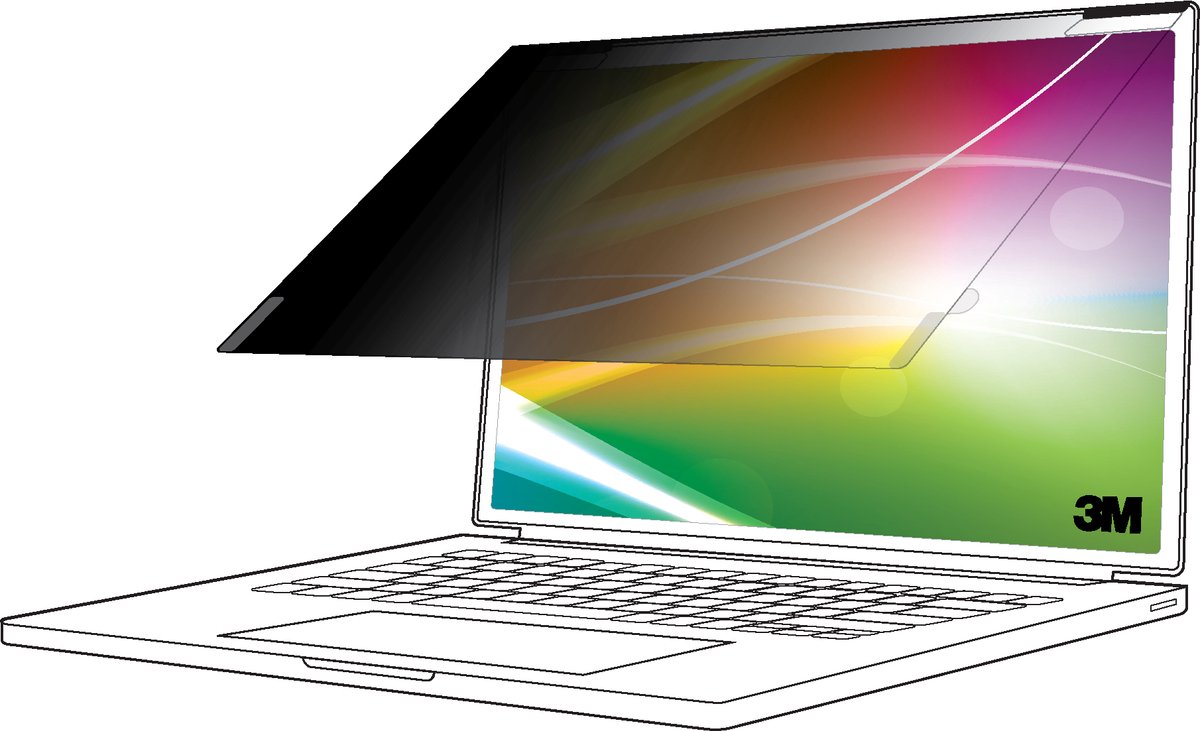 3M - notebook privacy filter - bright screen