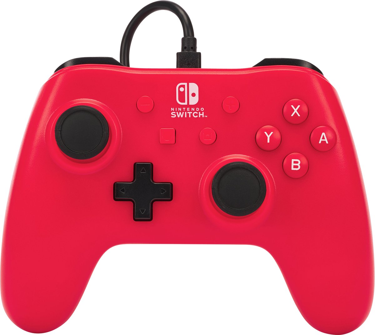 PowerA kablet controller til Nintendo Switch - Raspberry Rød - Wired Controller - Nintendo Switch