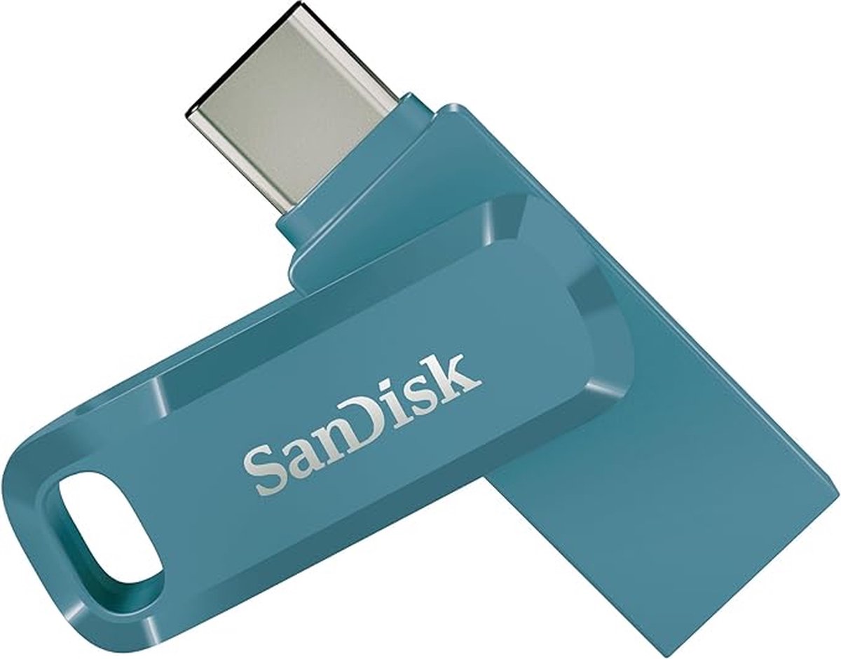 SANDISK Ultra Dual Drive Go - Mørkeblå - 128GB - USB Stick
