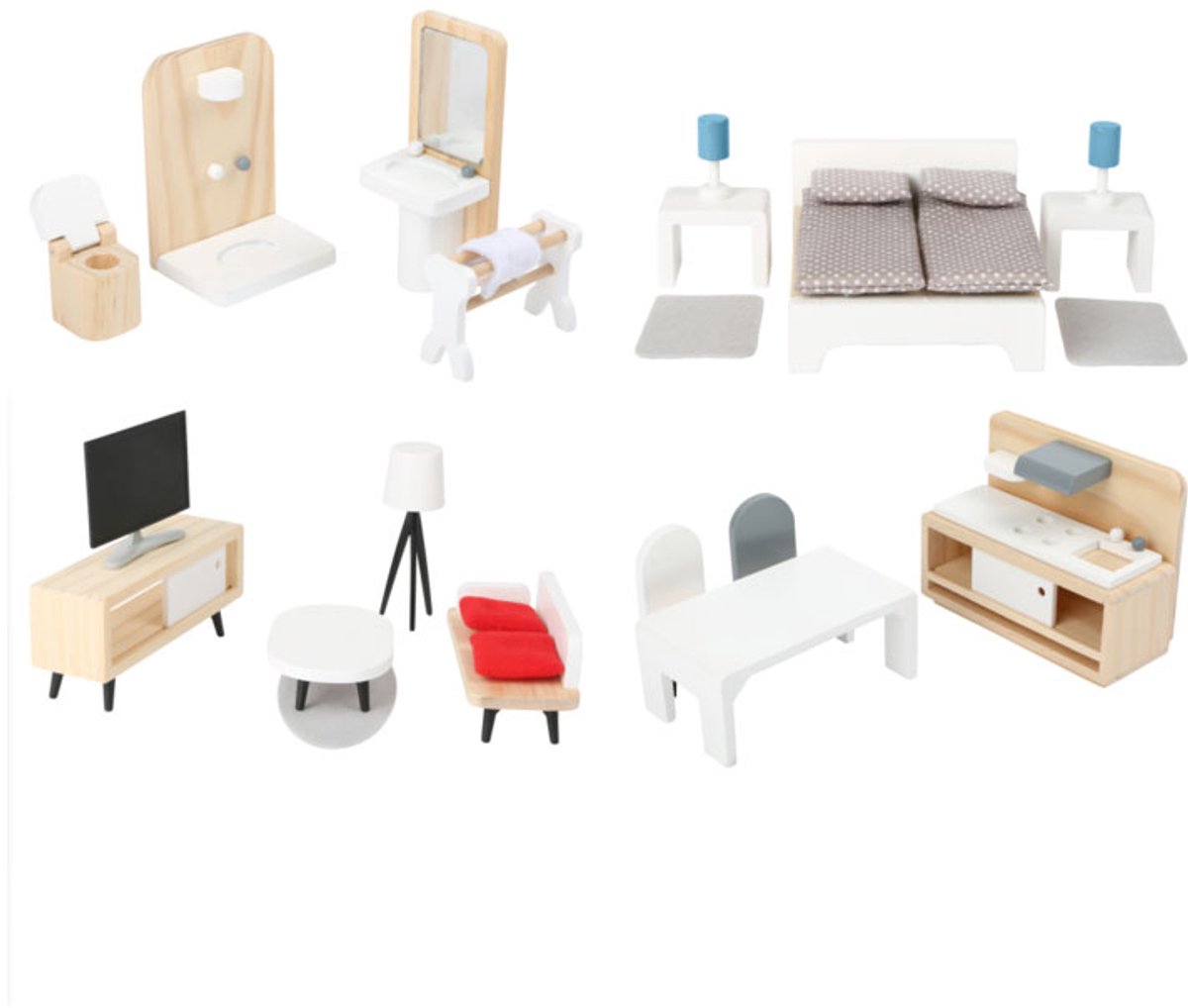 Small Foot - Wooden Dollhouse Furniture Complete S