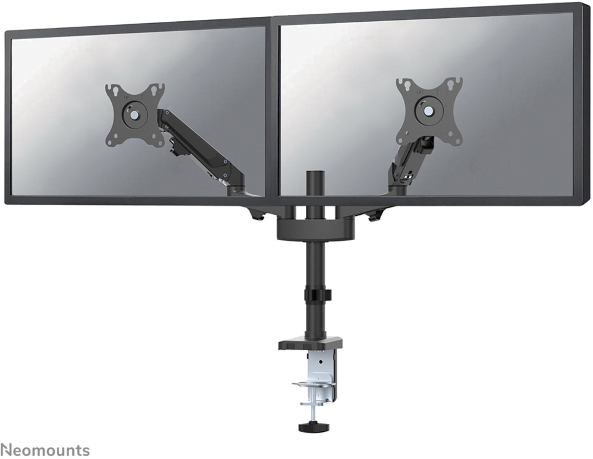 Neomounts DS70-750BL2 mounting kit - full-motion adjustable dual arm - for 2 LCD displays - black