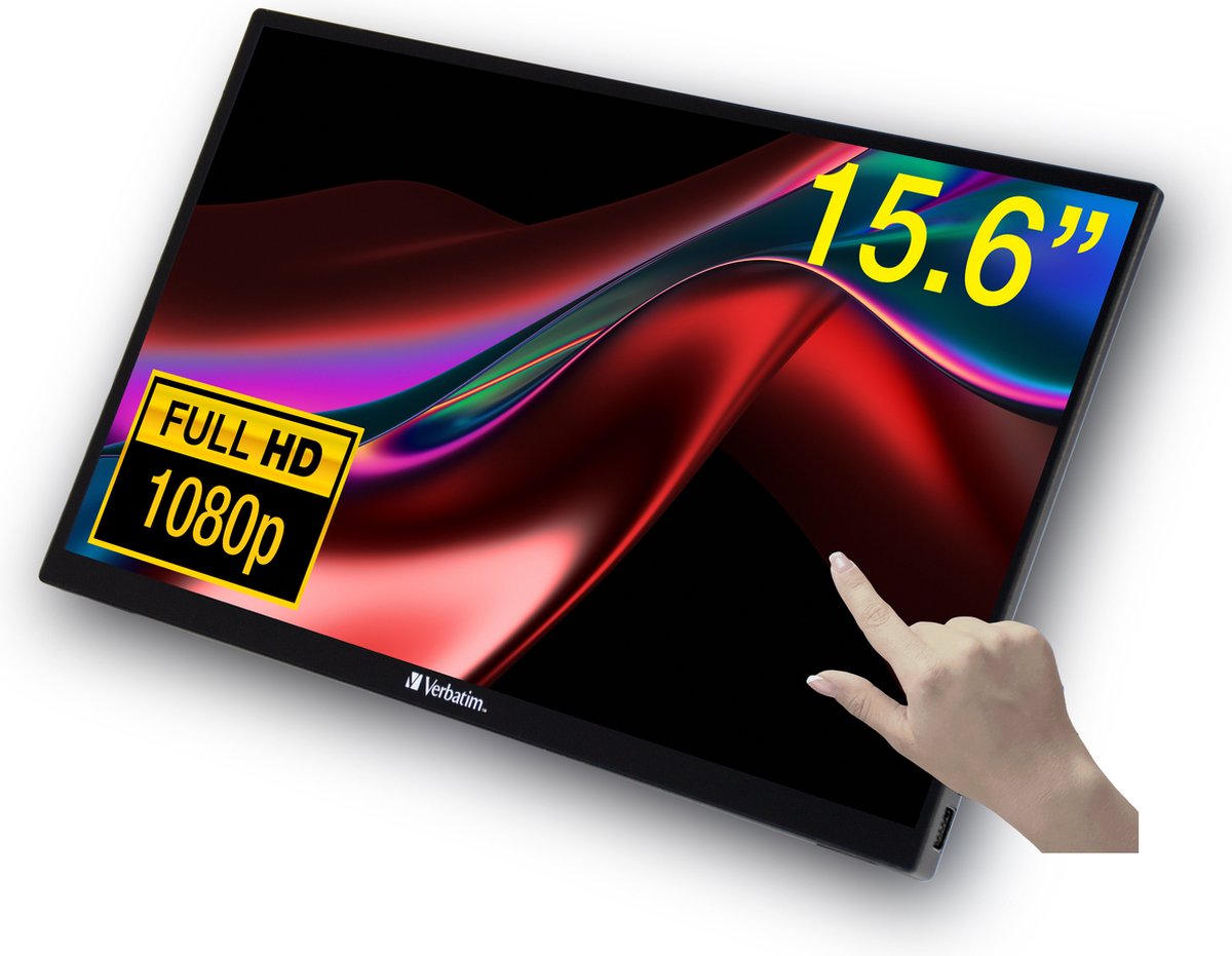 15" Verbatim PMT-15 - 1920x1080 (FHD) - IPS - Touchscreen