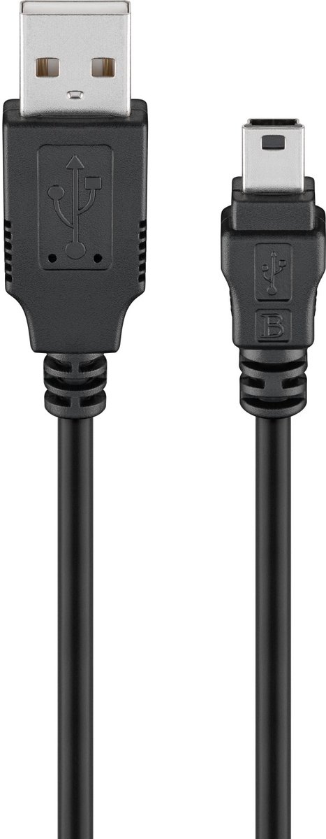 Pro USB-A <-> USB Mini-B (5-pin) - 3m - Sort