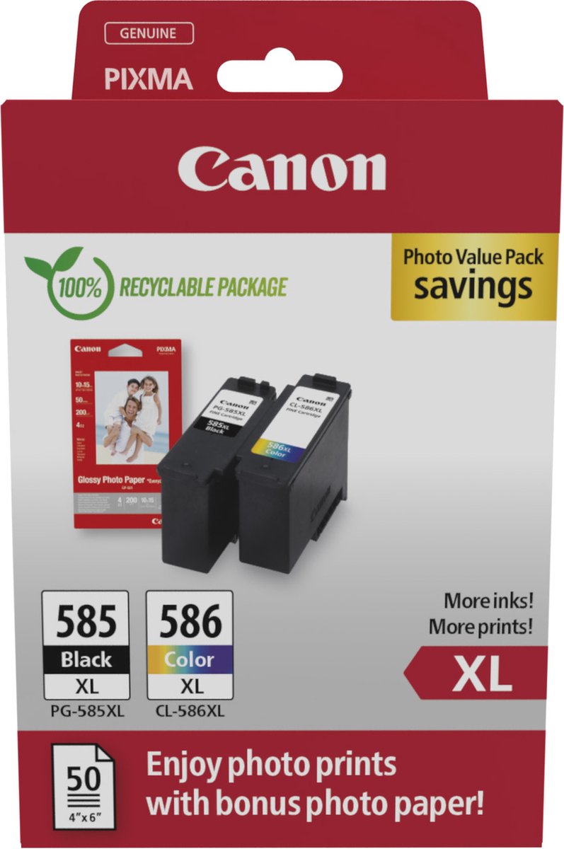 Canon PG 585XL/CL-586XL / 6204C005 Photo Value Pack