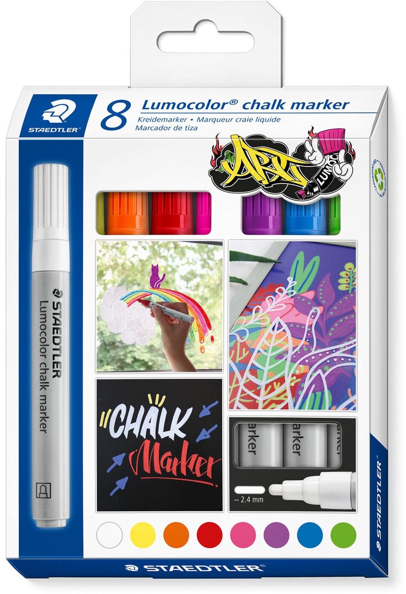 Staedtler Lumocolor Kridtmarker 8stk/ass