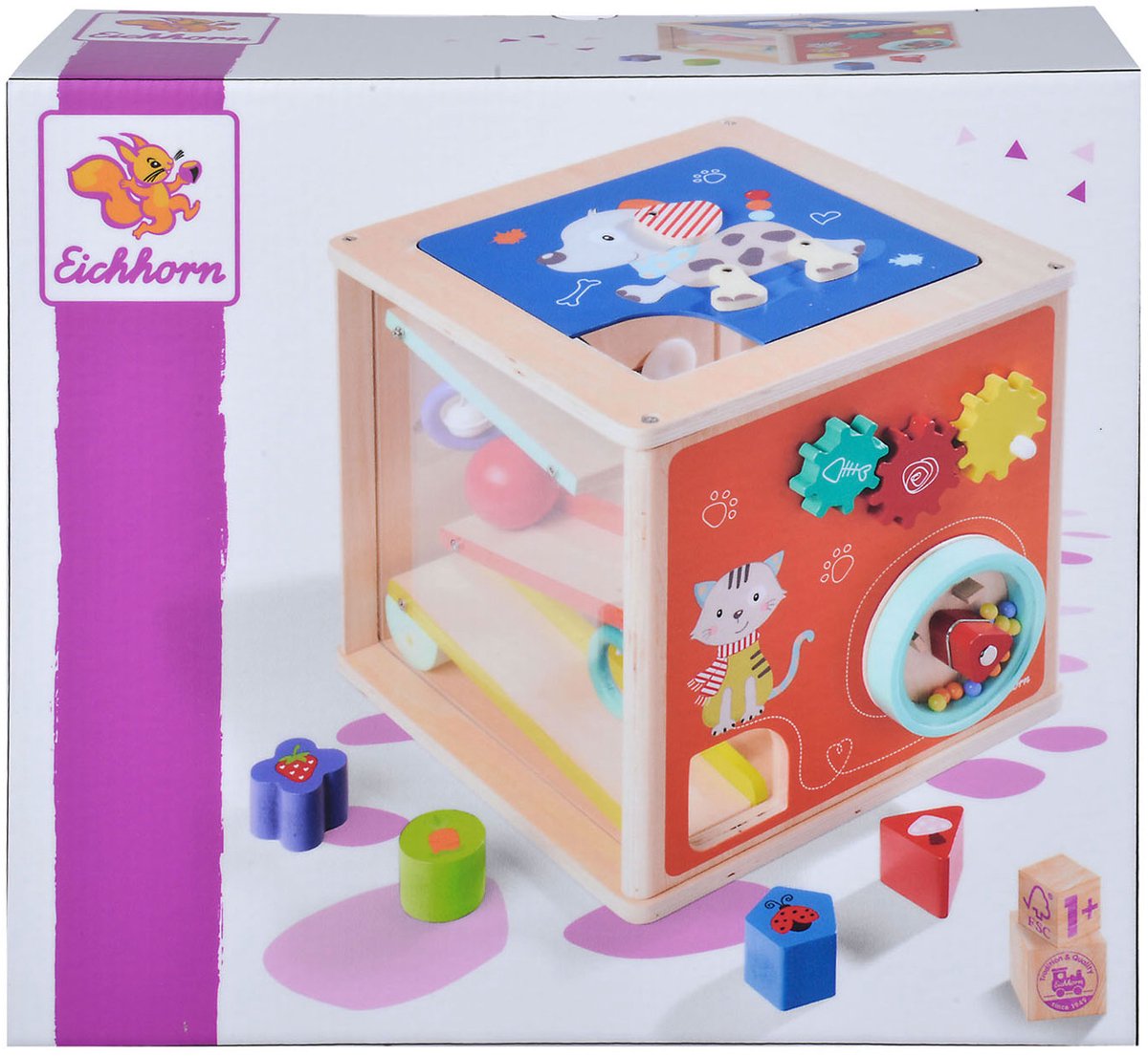 Eichhorn Wooden Activity Box with Shapes