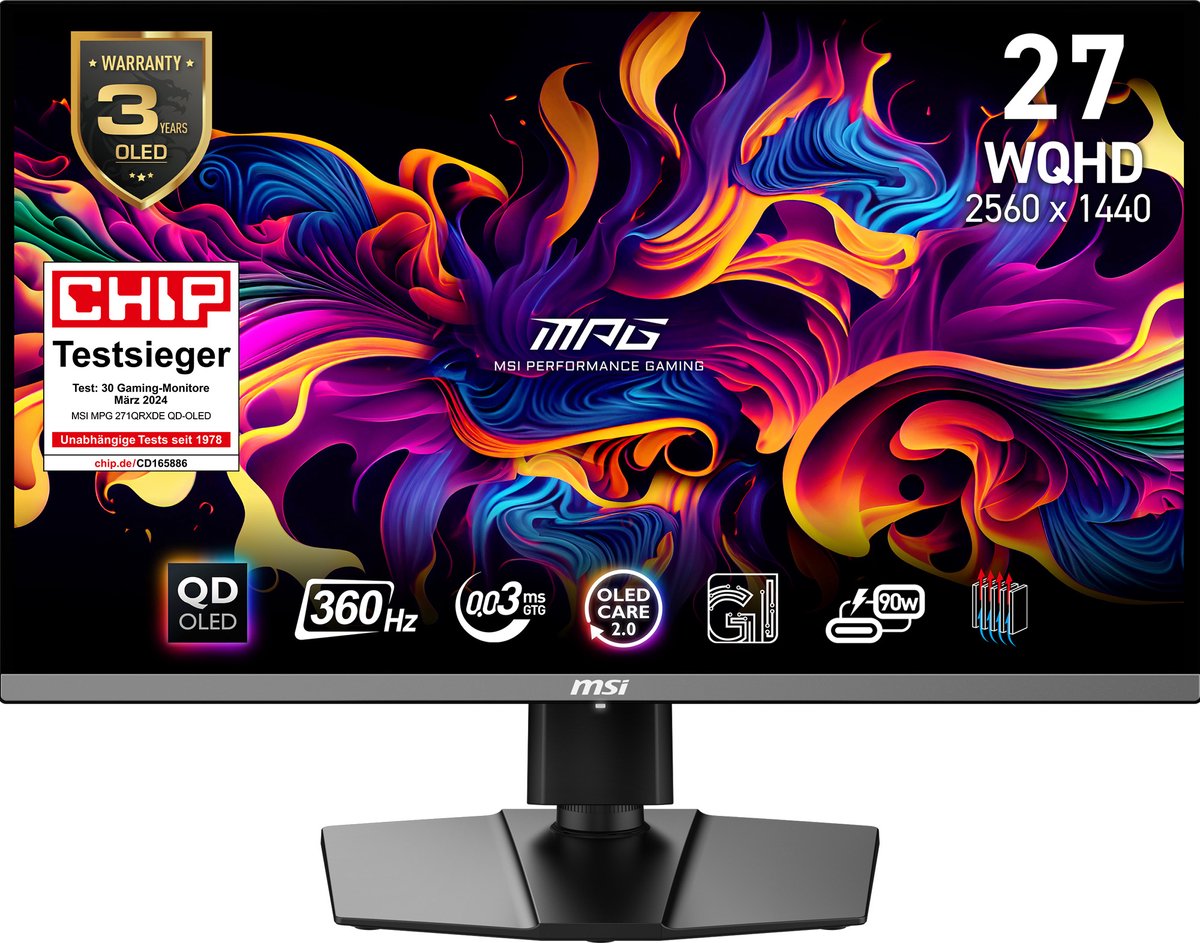26.5" MSI MPG 271QRXDE QD-OLED - 2560x1440 - 360Hz - QD-OLED