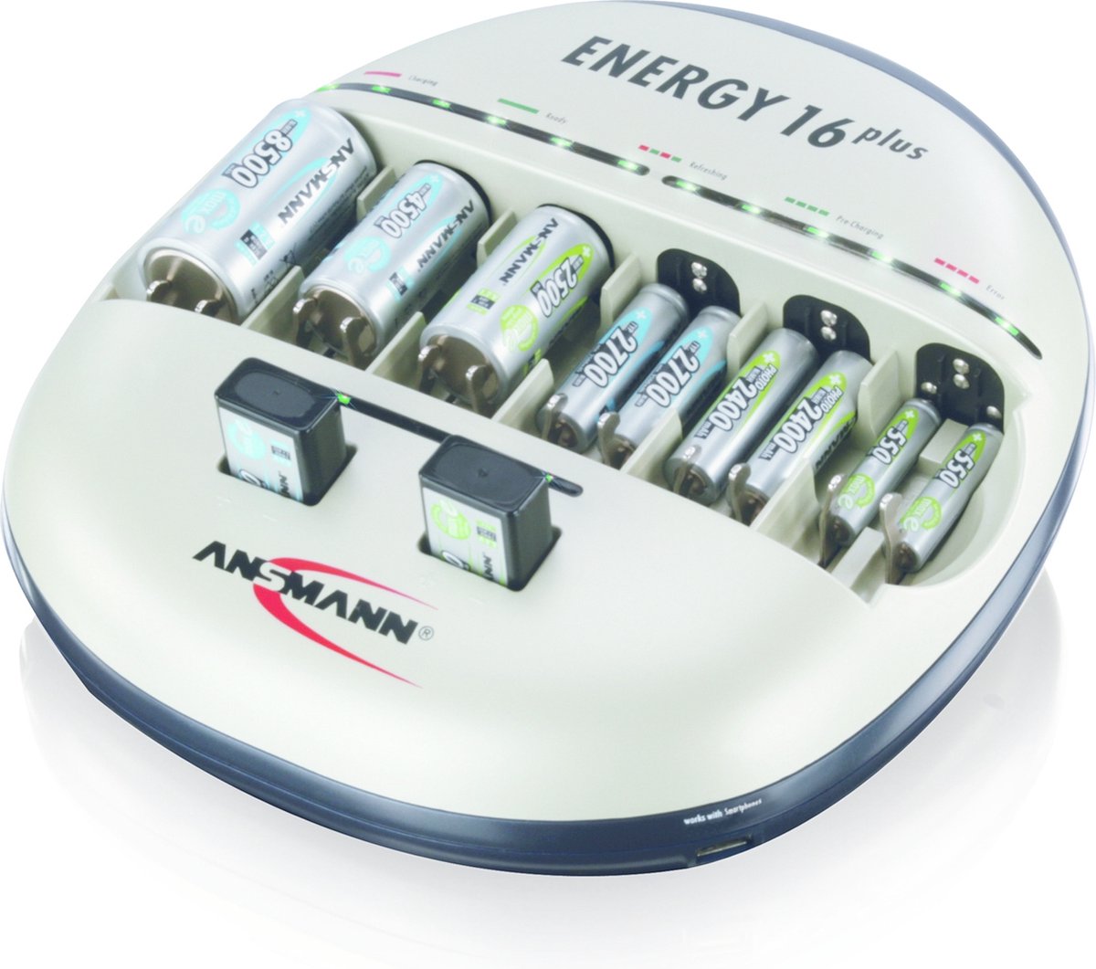 Chargeur de piles rondes NiCd, NiMH Ansmann Energy 16 plus