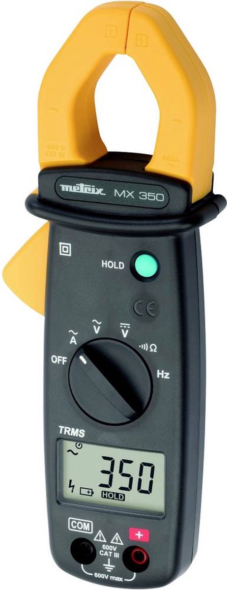 Metrix MX 350 Pince ampèremétrique numérique test de continuité CAT III 600 V Affichage (nombre de points): 6000