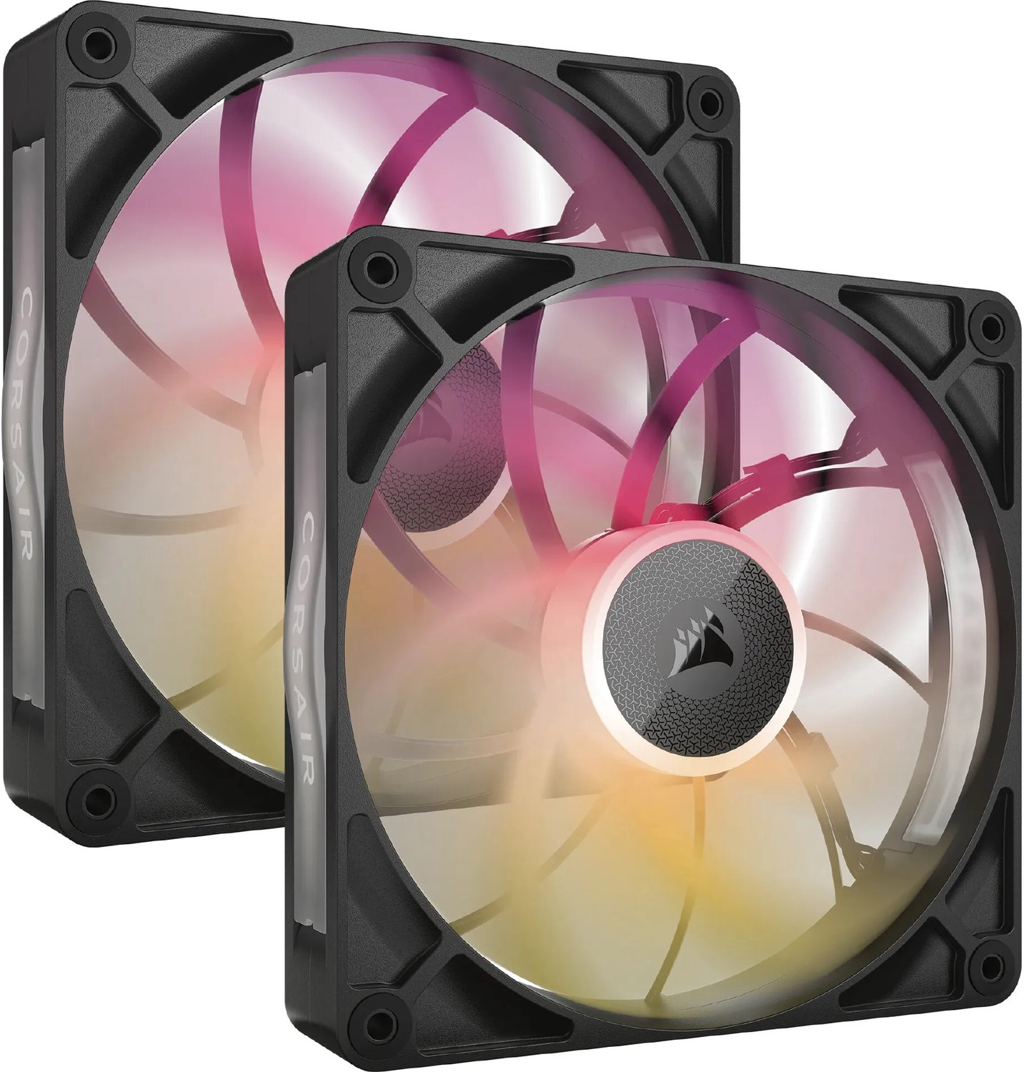 Corsair iCUE LINK RX140 MAX RGB (2-pack) - Kabinet køler - 140mm - Sort med RGB LED lys - 36 dBA