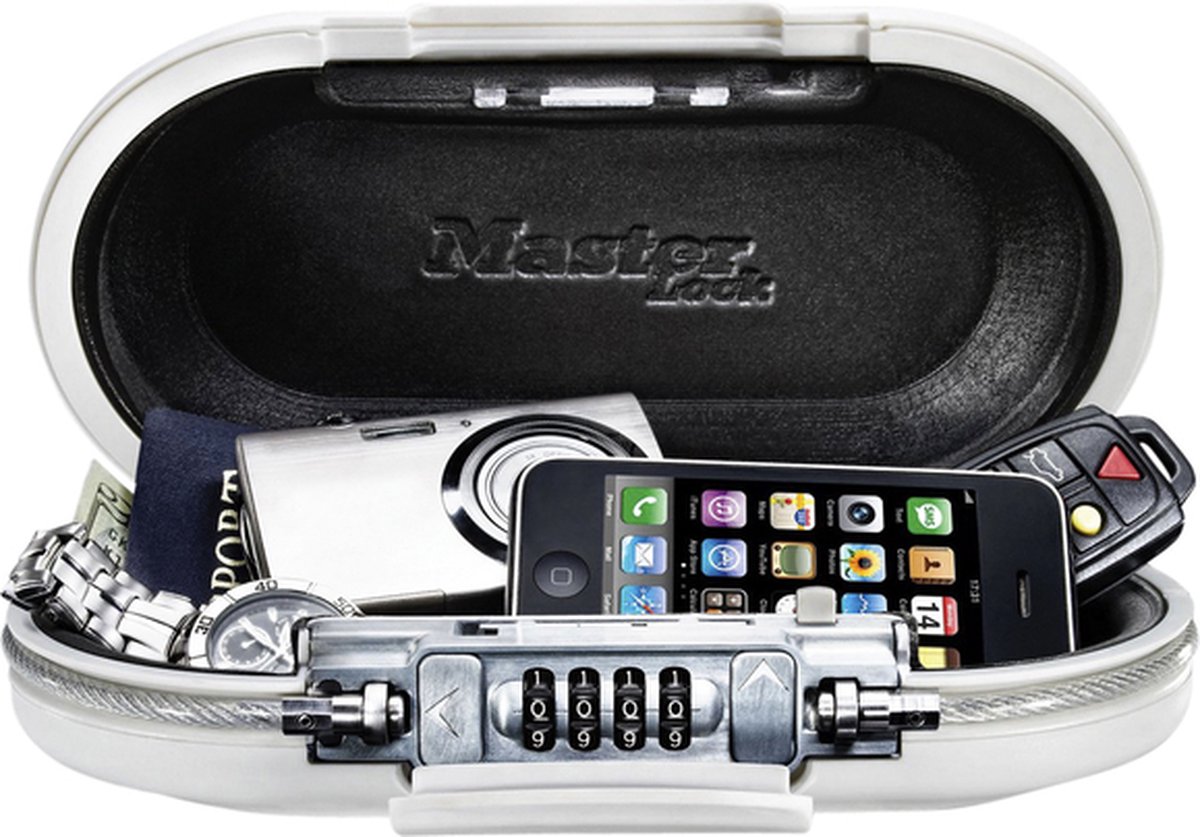 Master Lock P21347 5900EURDWHT Coffre-fort avec serrure à combinaison