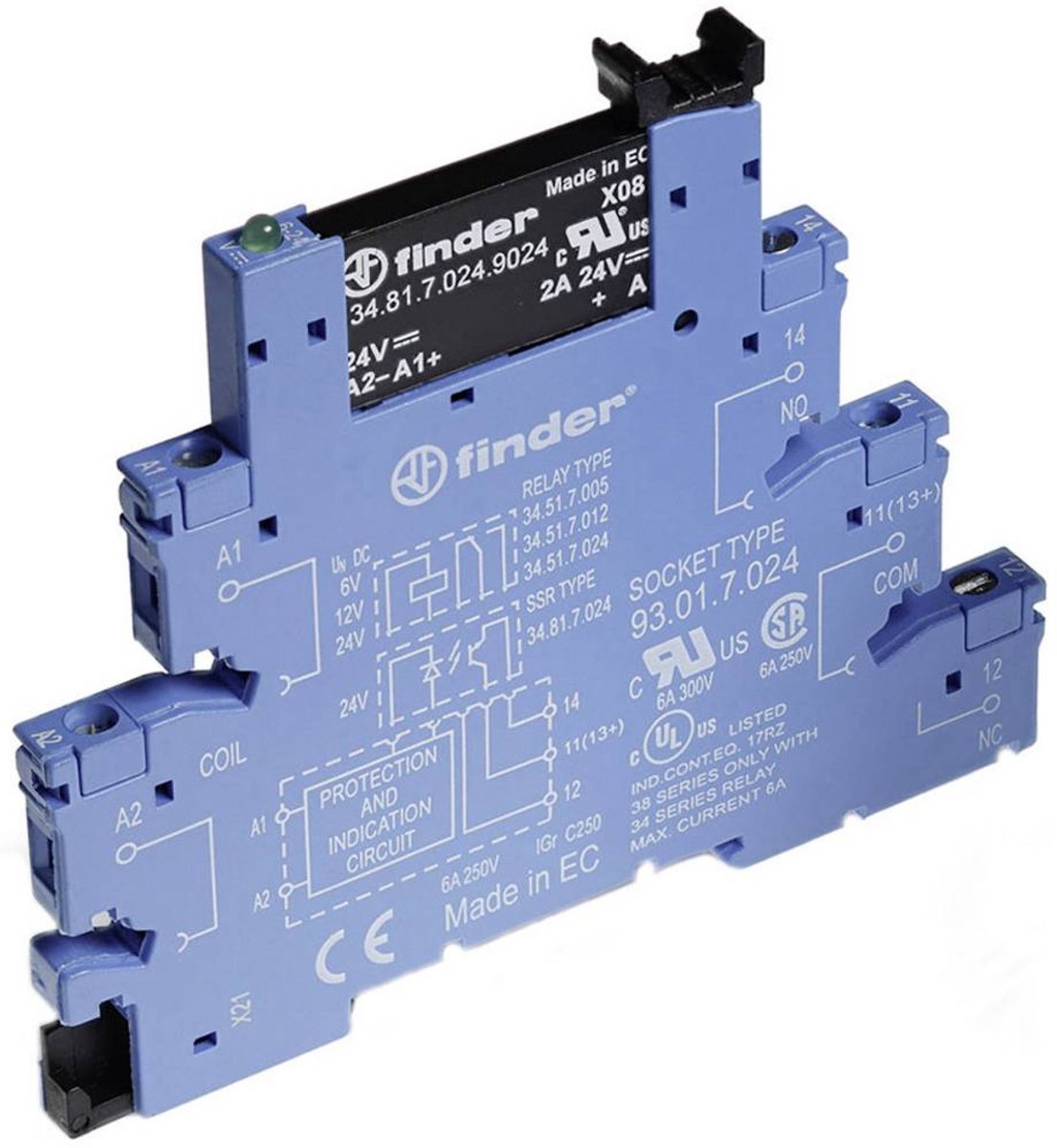 Finder Relais à semi-conducteurs 38.81.7.024.8240 2 A Tension de contact (max.): 240 V/AC 1 pc(s)